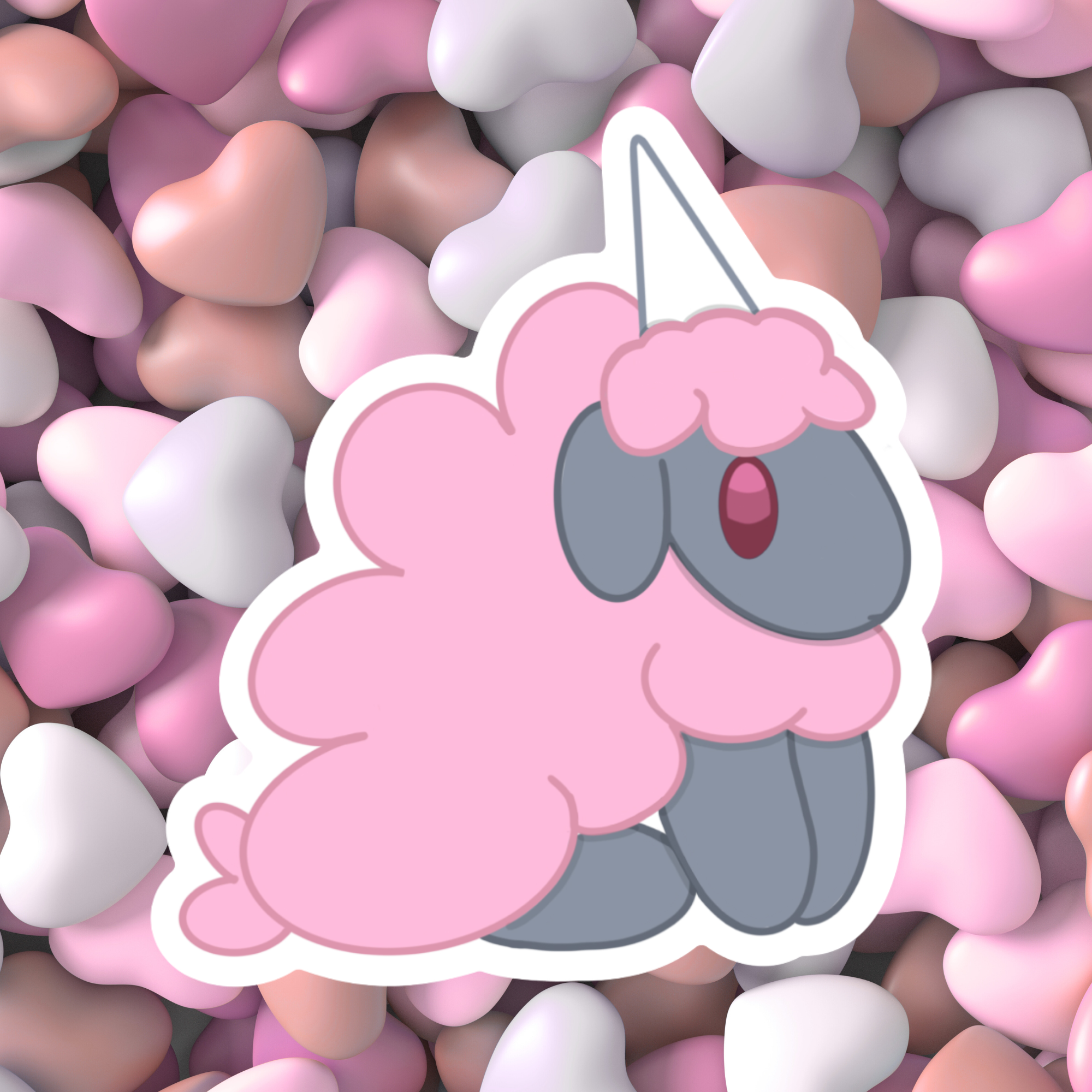 Rosie the Cotton Candy Lamb Sticker ☁️