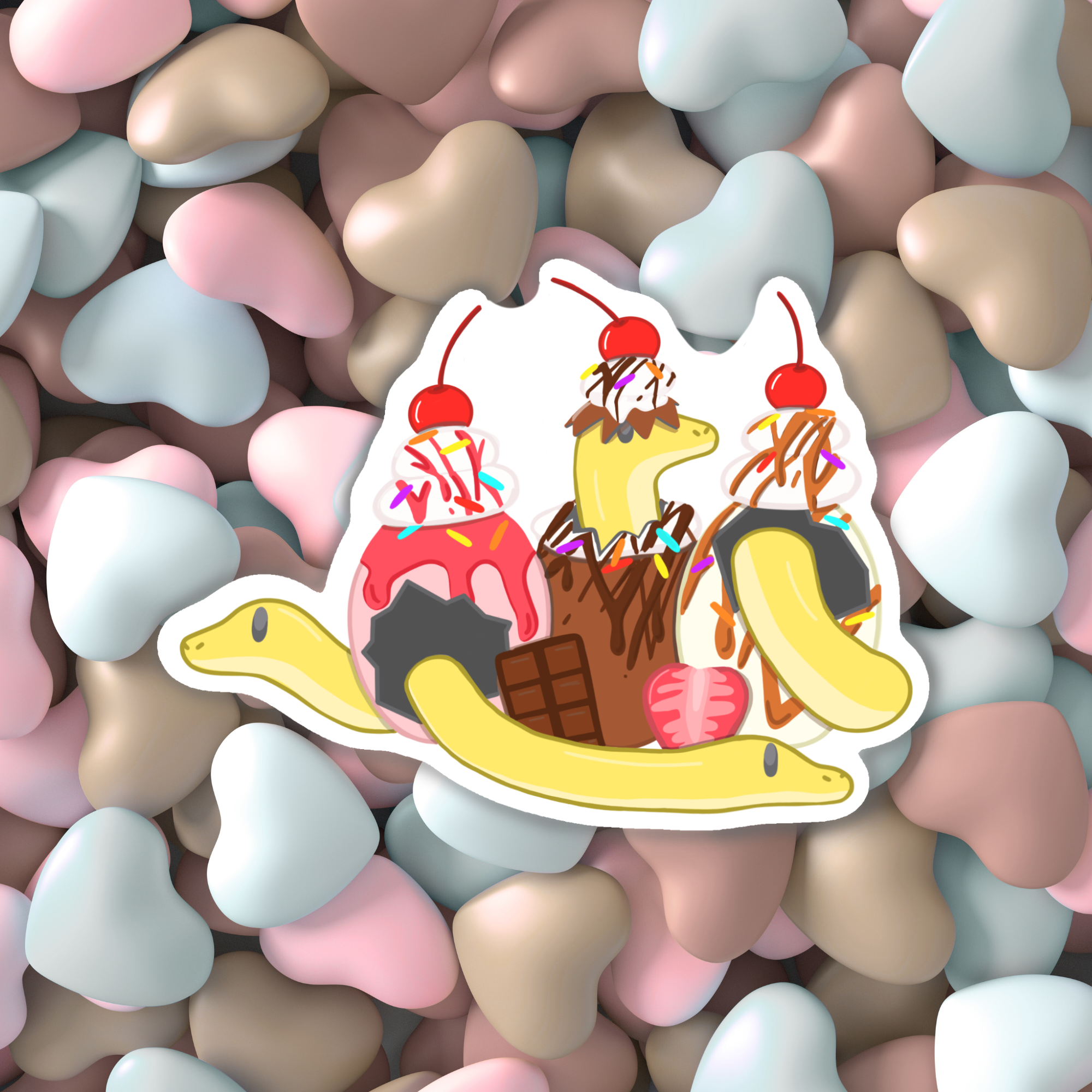 Banana Sssplit Sticker 🍨
