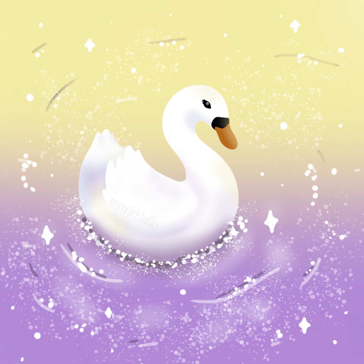 Day 7 (Whimsical): Swan