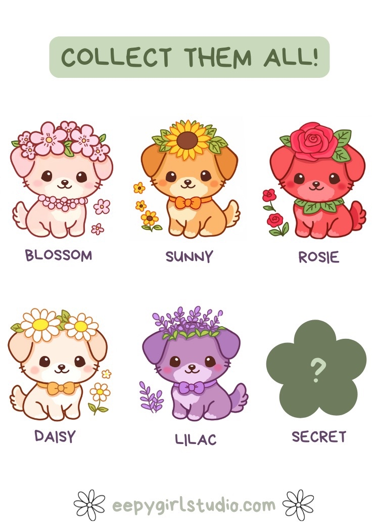 Petal Pups Keychain 💐 Blind Bag!