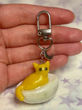 Soft Boiled Cat Egg 🥚 Keychain