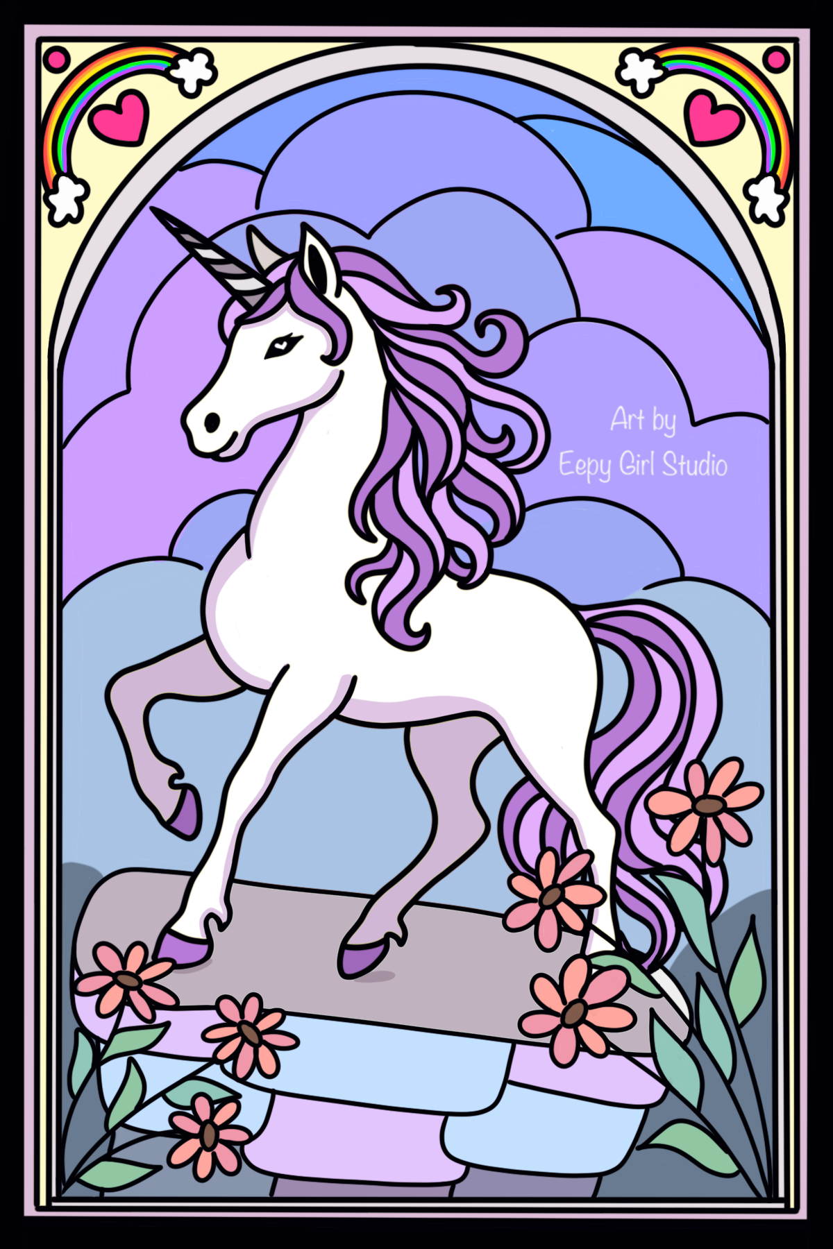 Clara the Unicorn 🌈 Art Print
