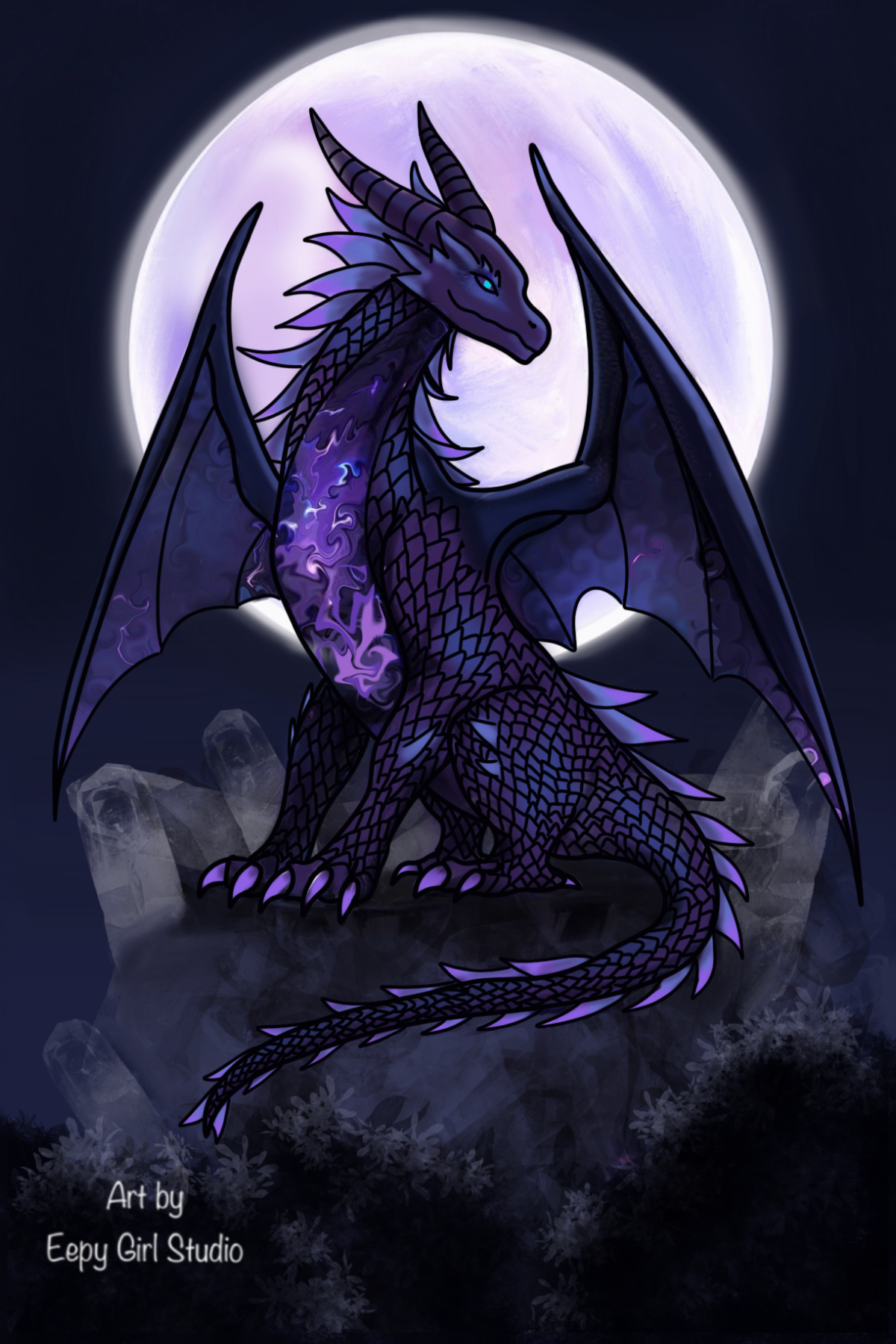 Dark Dragon 🖤💜 Art Print