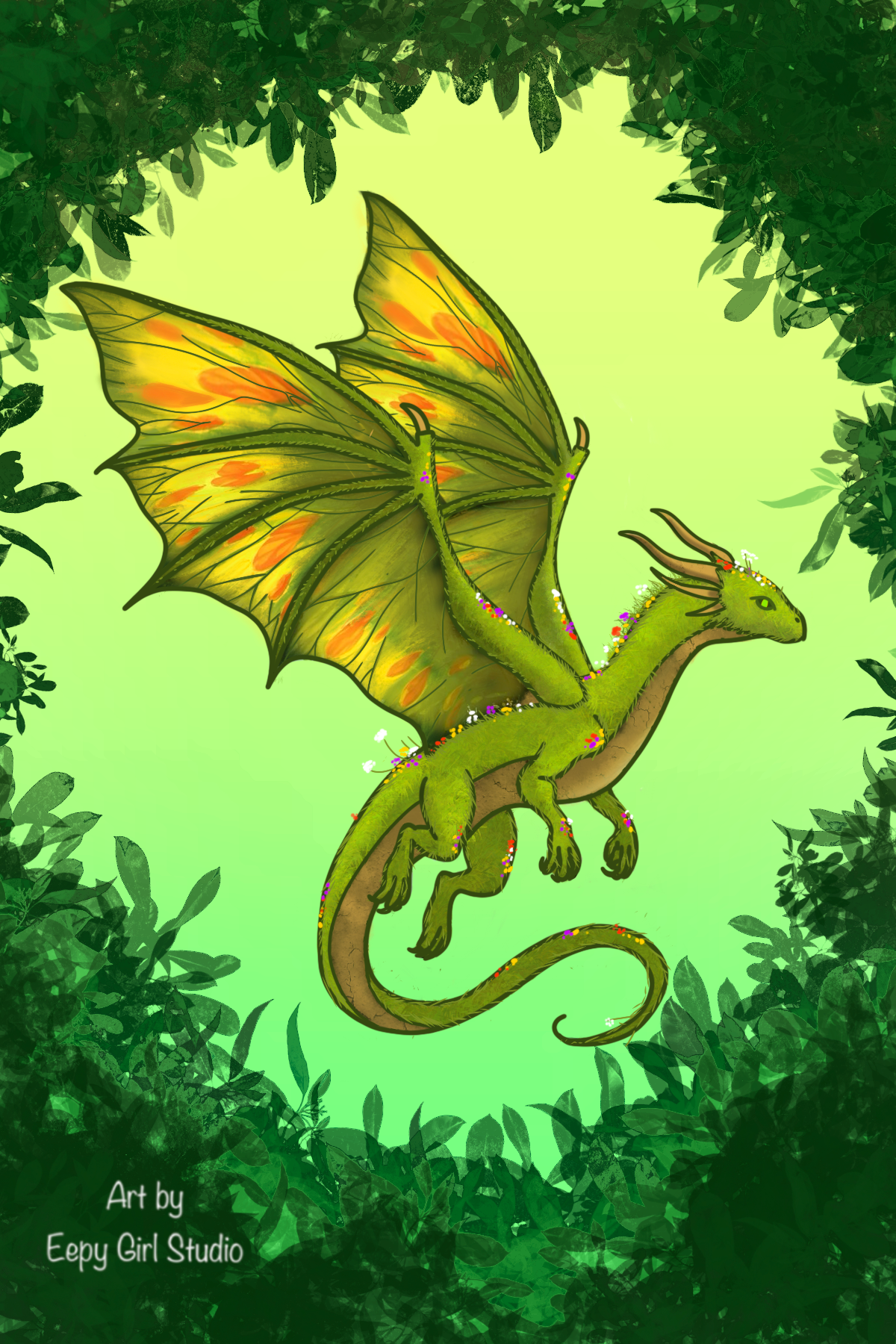 Forest Dragon 💚🤎 Art Print