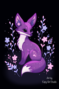 Nightbloom Fox 🦊🌸 Art Print