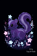Nightbloom Skunk 🦨🌸 Art Print