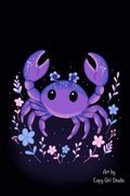 Nightbloom Crab 🦀🌸 Art Print