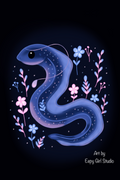 Nightbloom Eel 🐍🌸 Art Print