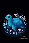 Nightbloom Turtle 🐢🌸 Art Print