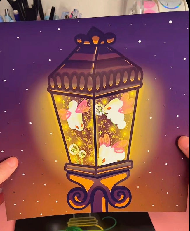 Bunny Faelights 8x8 Art Print (B Grade)