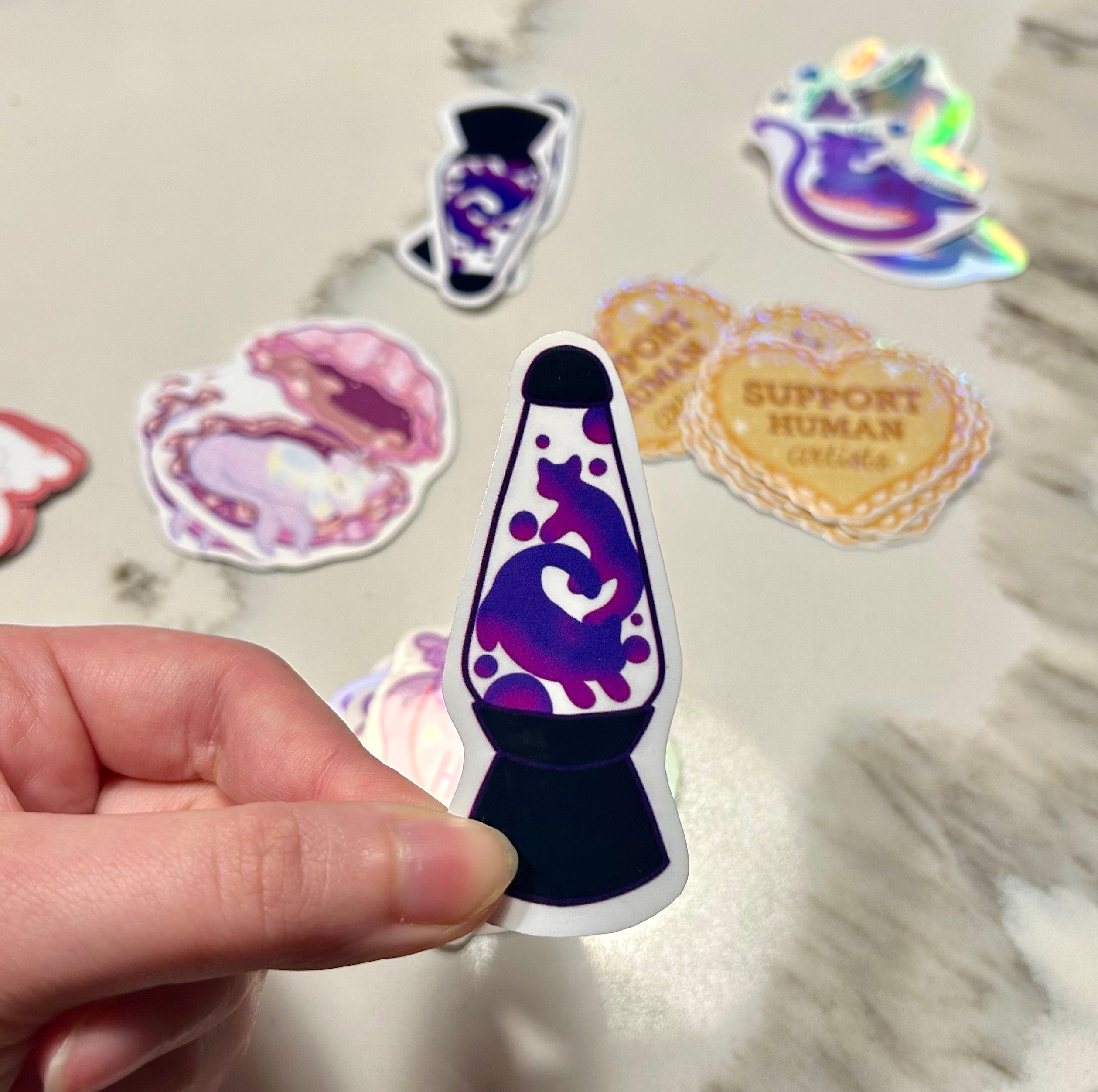 Kitty Lava Lamp 🟣 Sticker