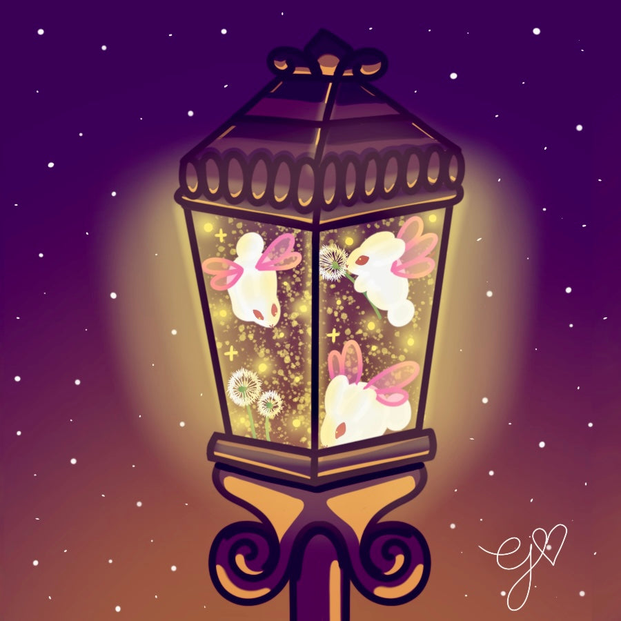 Bunny Faelights 🐇 4x4 Art Print