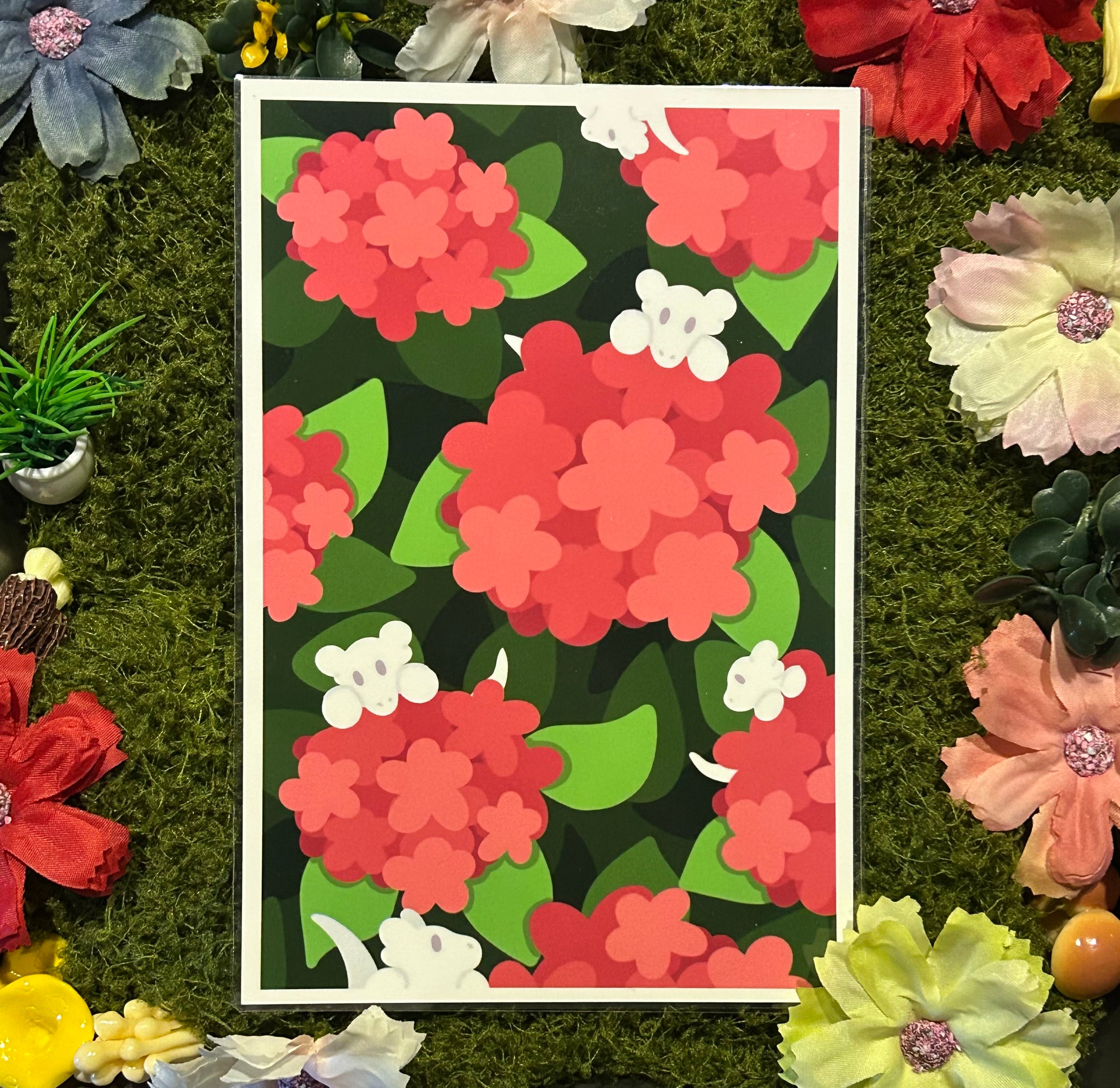 Verbena Peekers · Art Print