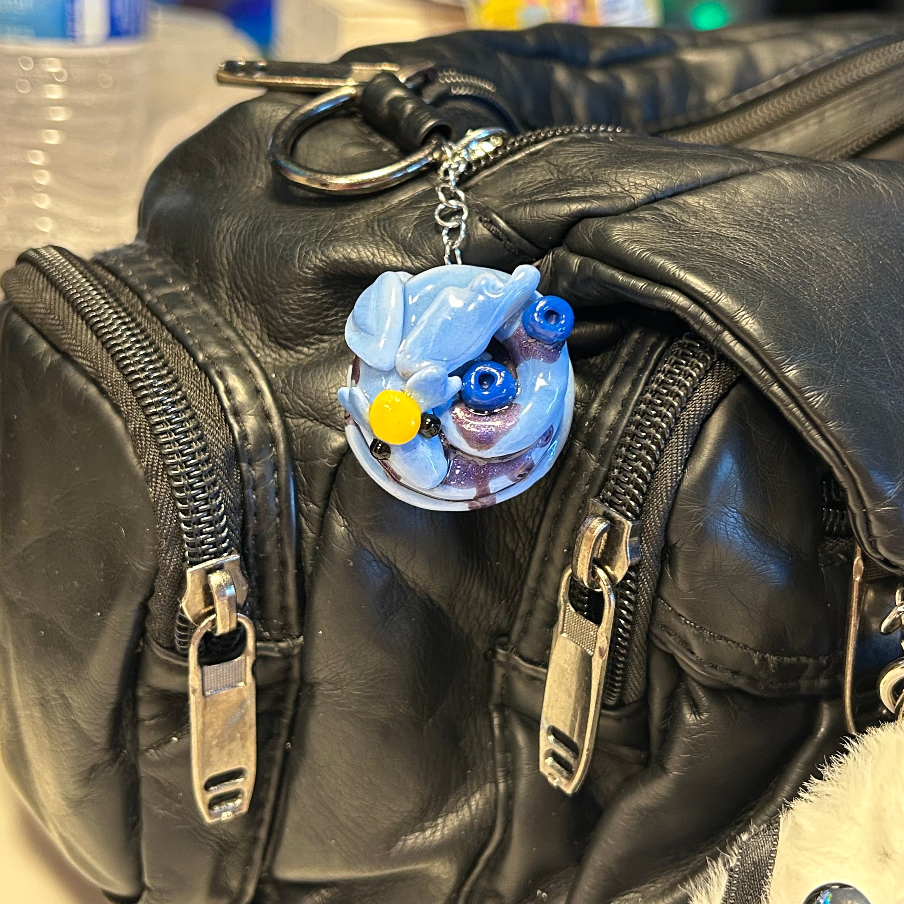 Blueberry Pancake Dragon Mini Keychain