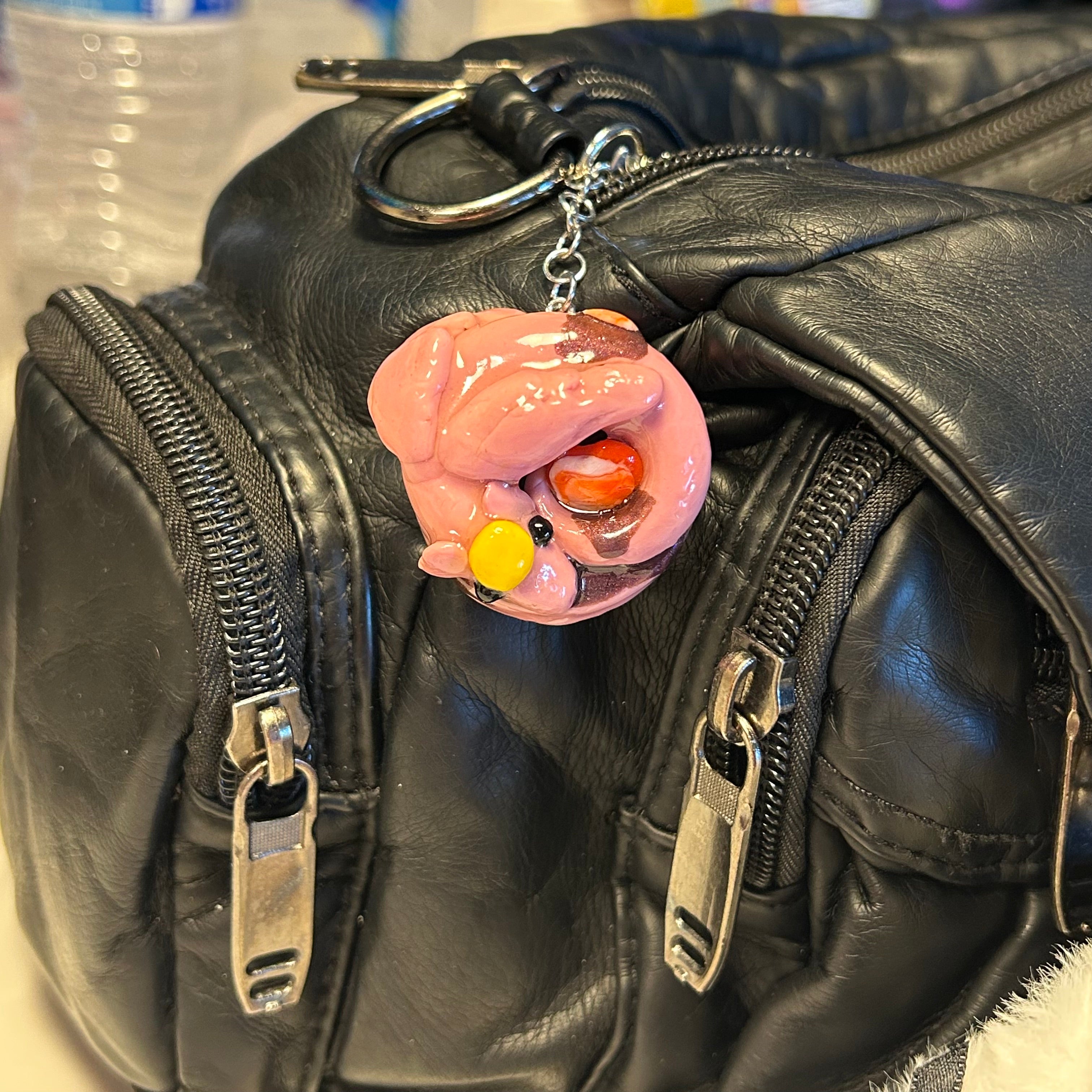 Strawberry Pancake Dragon Mini Keychain