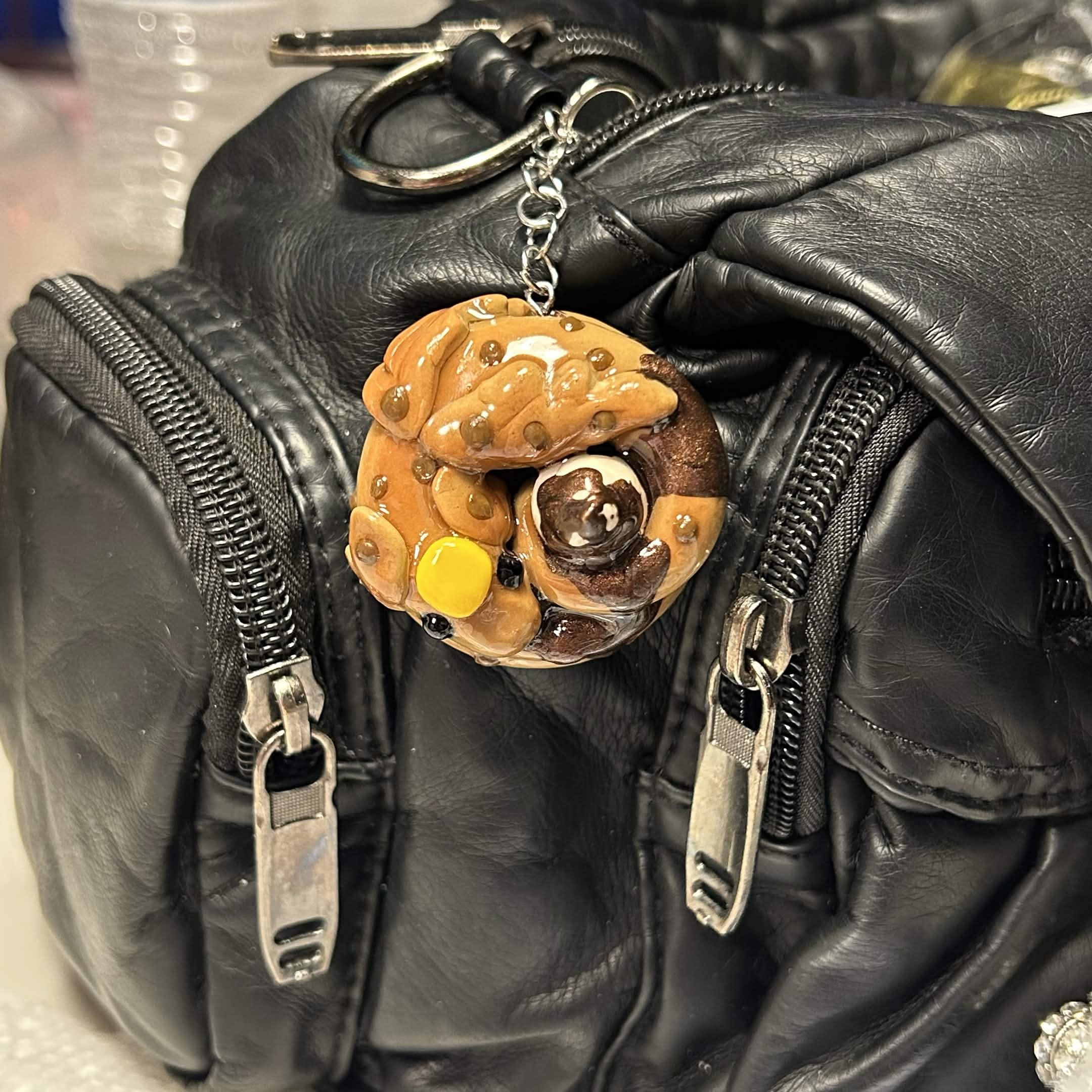 Chocolate Chip Pancake Dragon Mini Keychain