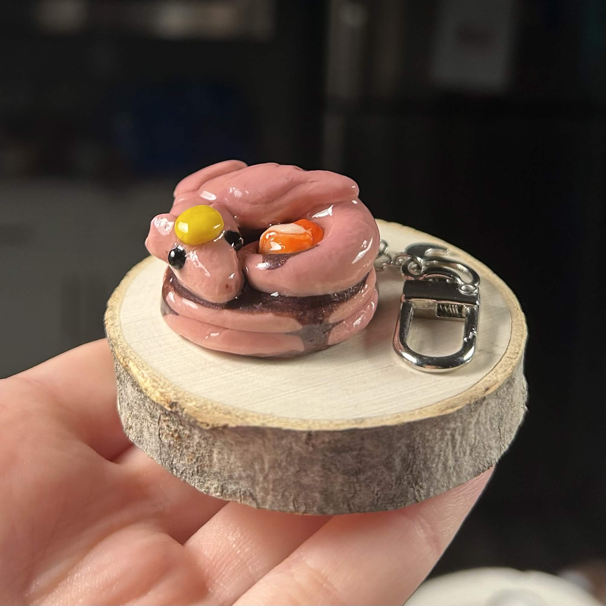 Strawberry Pancake Dragon Mini Keychain