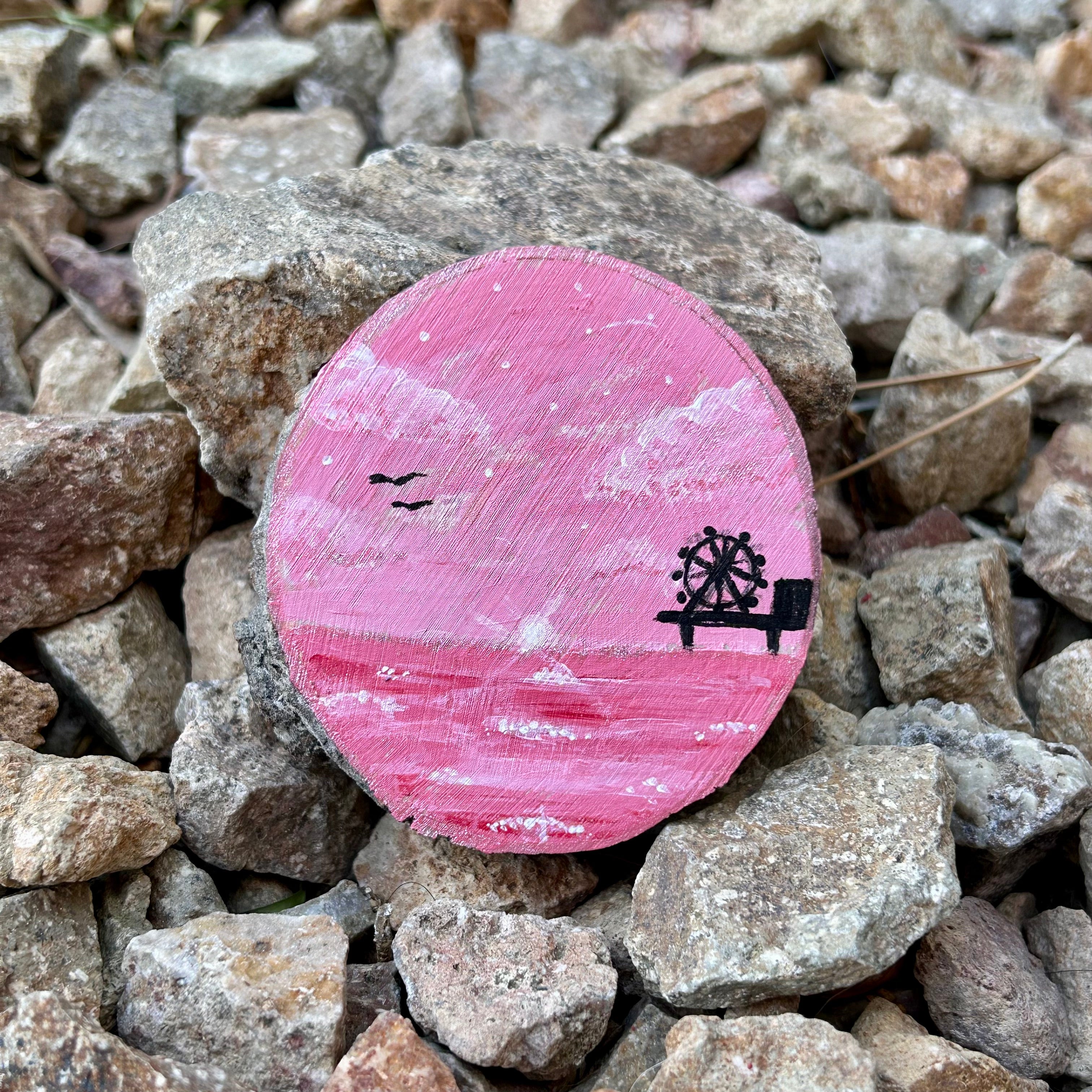 Berry Sunrise · Wood Painting