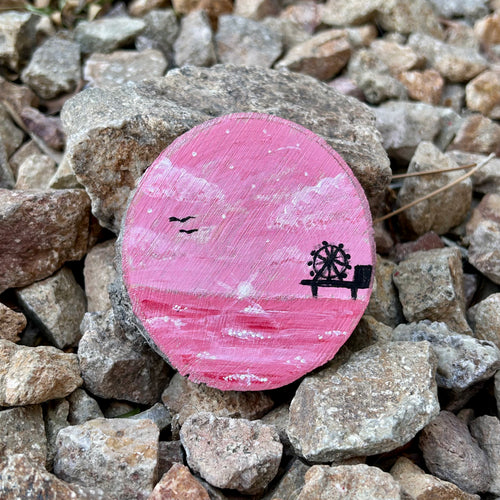 Berry Sunrise · Wood Painting