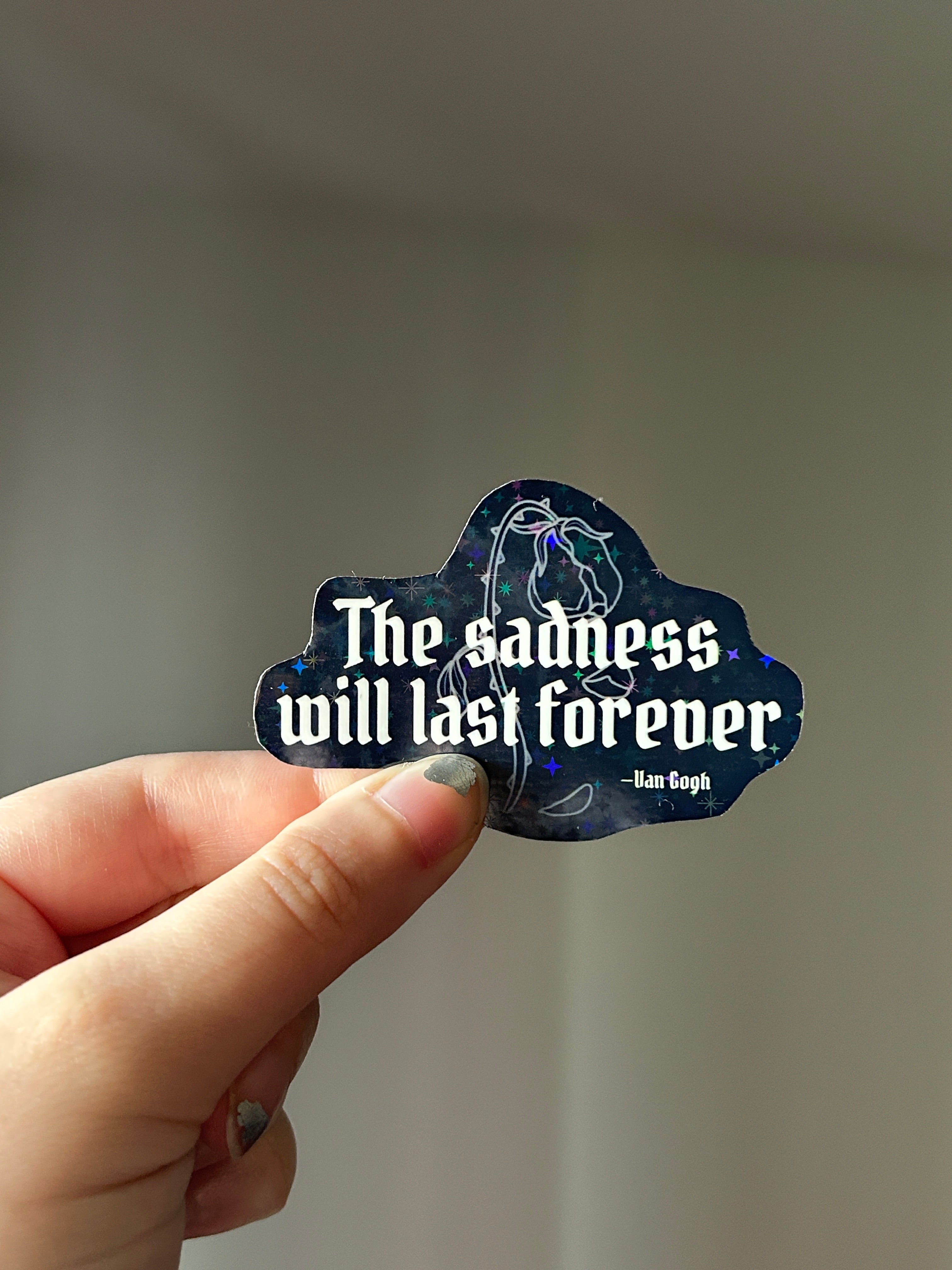 Van Gogh Quote (English) • Holographic Sticker
