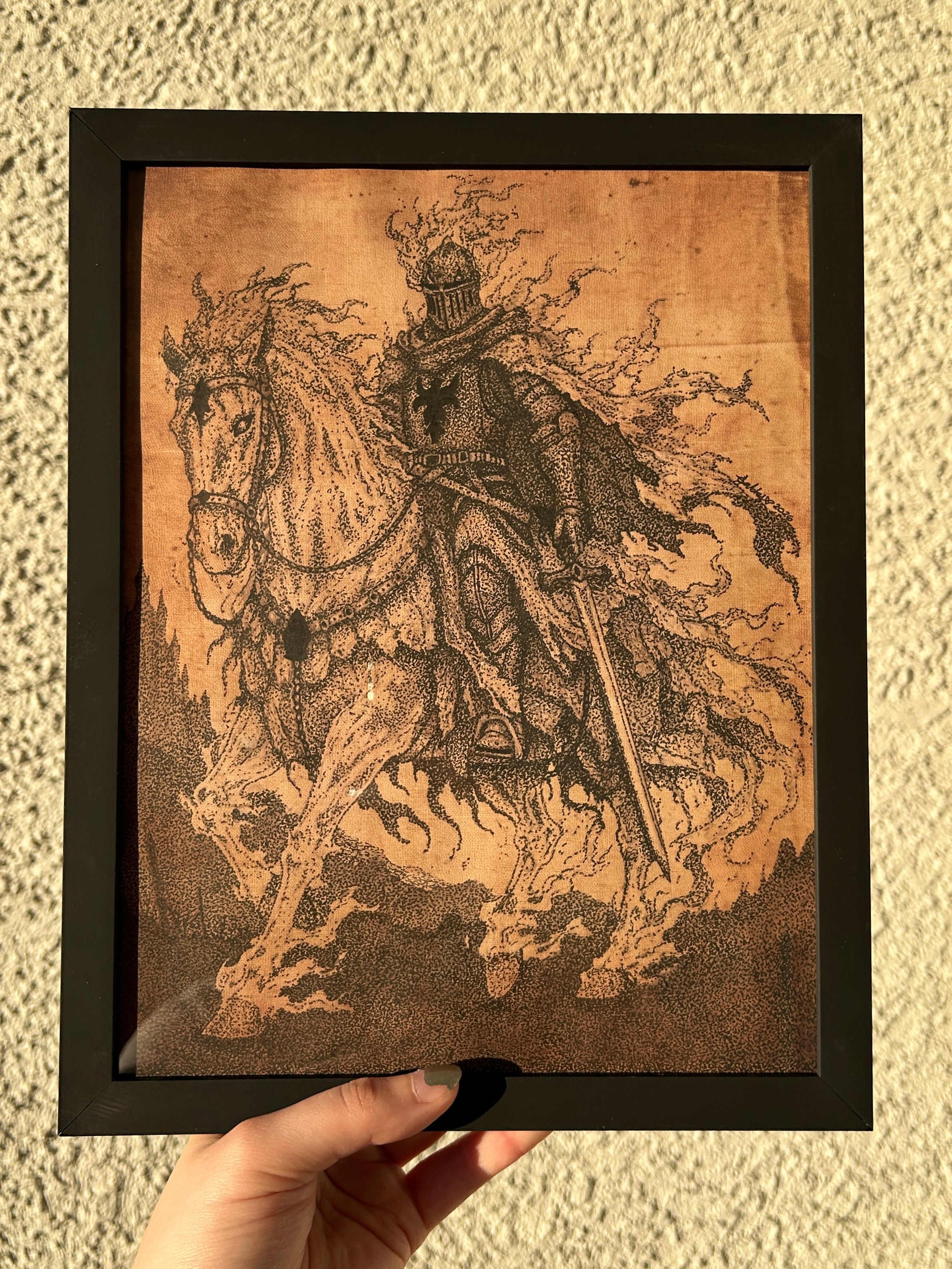 Sir Vaelric, Nox Spirit Rider ⋆ 8.5x11 Original Drawing