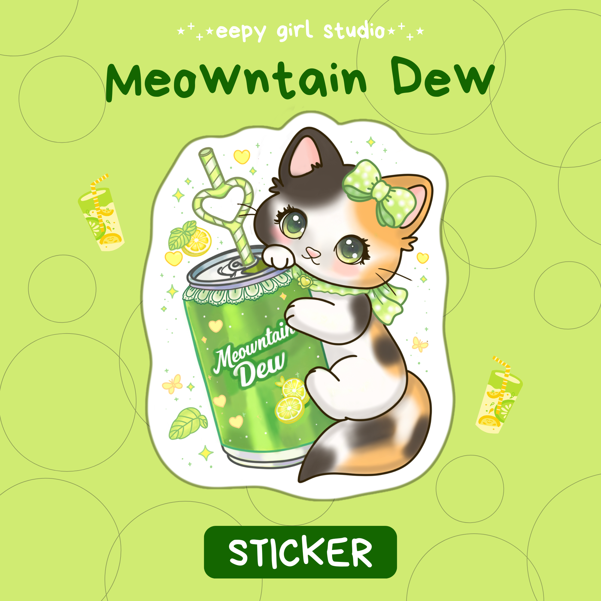 Meowntain Dew 🍋 Sticker