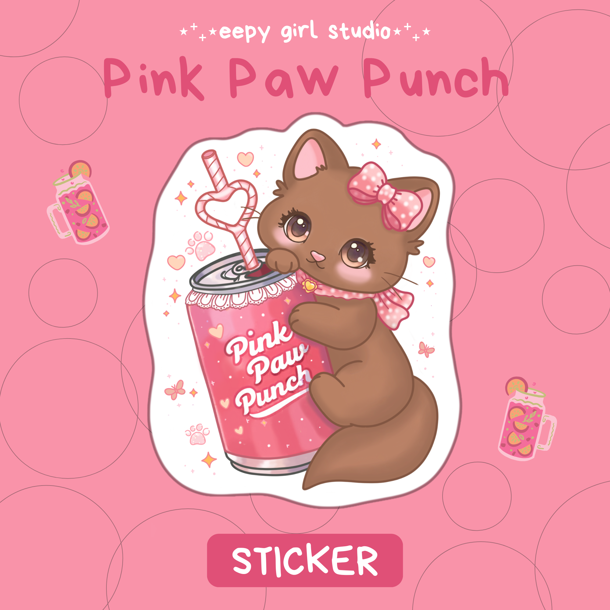 Pink Paw Punch 🎀 Sticker