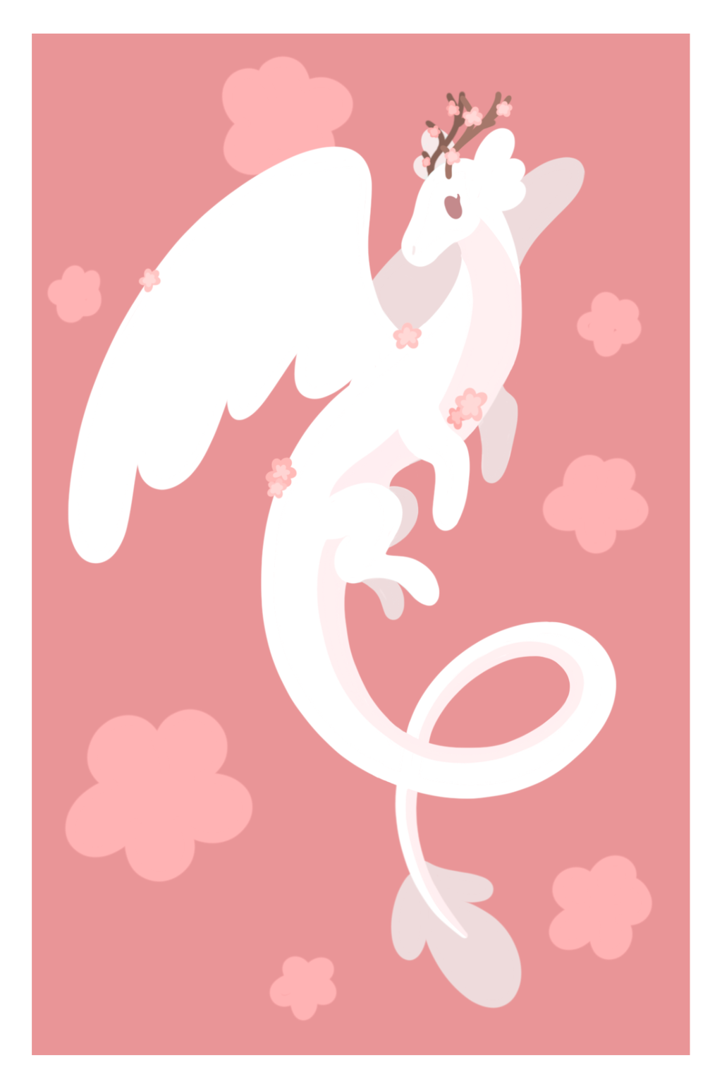 Sakura Dragon 🌸 Art Print