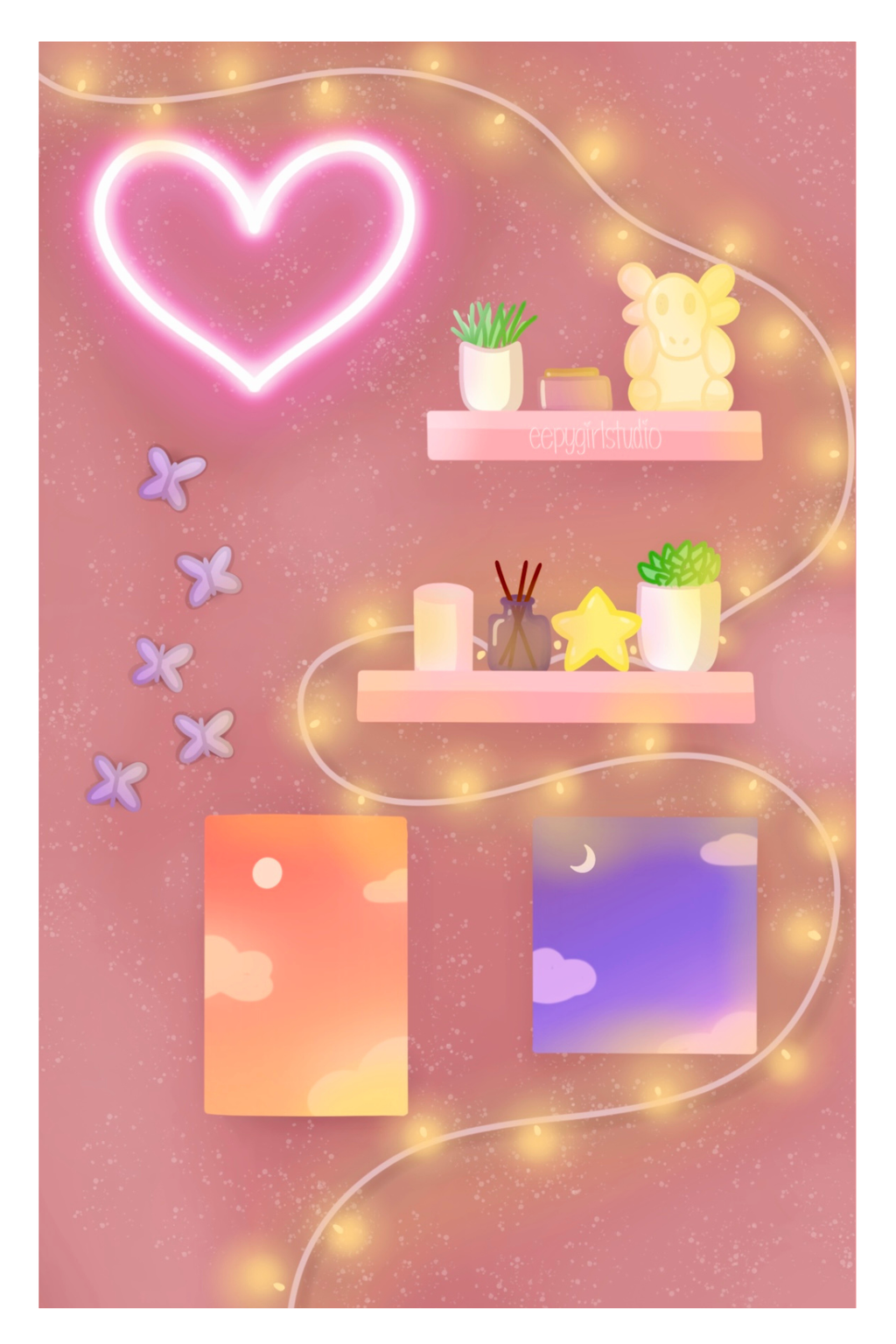 Dreamy Bedroom Vibe ୨ৎ 4x6 Art Print