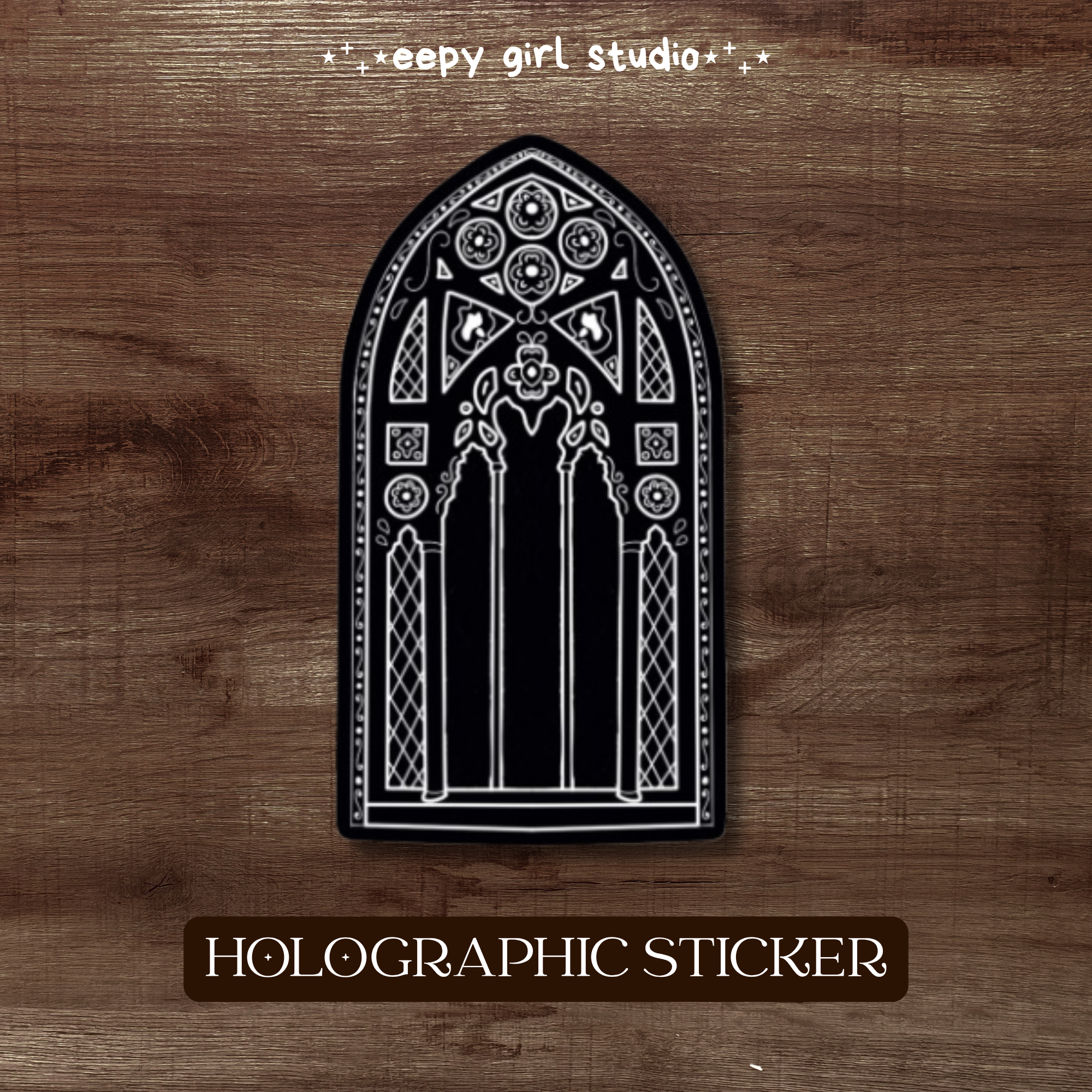 Castle Window • Holographic Sticker