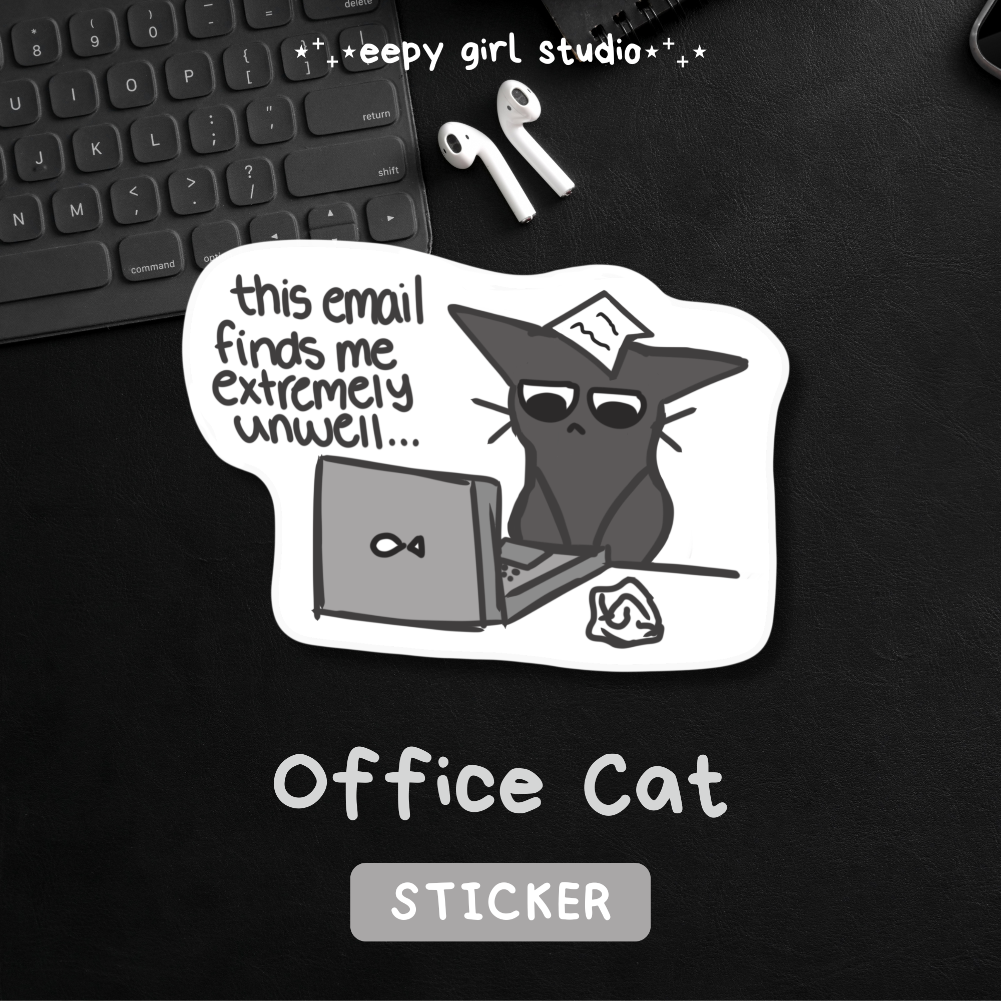 Office Cat 💻 Sticker