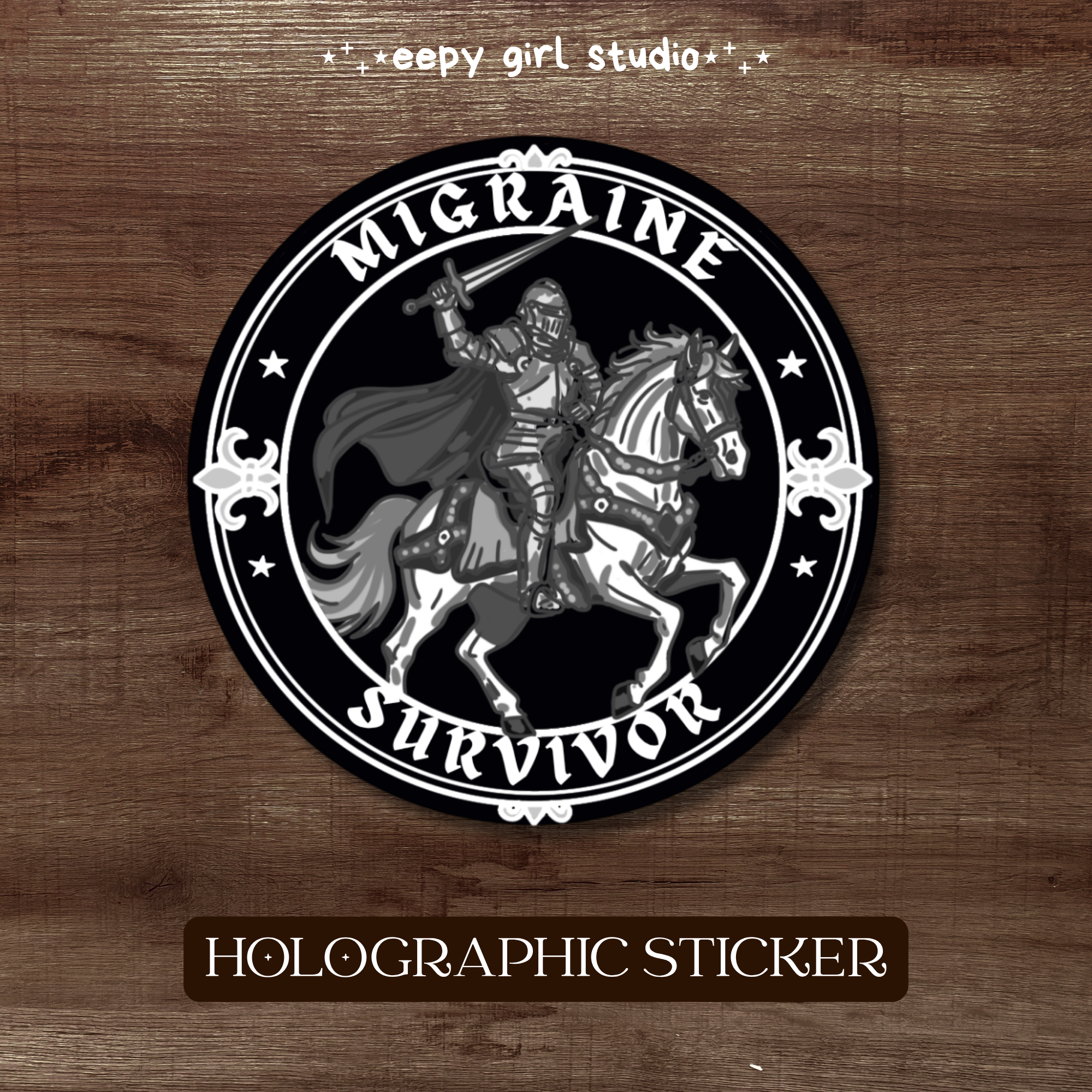 Migraine Survivor • Holographic Sticker